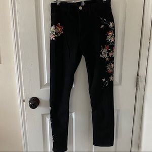 Urban outfitters flower jeans